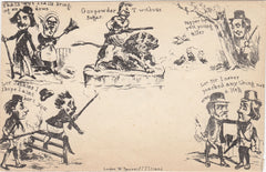 143766 1840 ORIGINAL SPOONER CARICATURE No.10 'SHOOTING  ENVELOPE' VERY FINE UNUSED.
