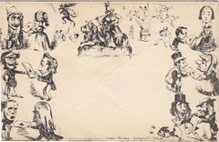143767 1840 ORIGINAL SPOONER CARICATURE No.2 'POSTAL DELIVERIES' VERY FINE UNUSED.