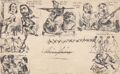 143768 1840 ORIGINAL SPOONER CARICATURE THE 'MUSICAL ENVELOPE' No.7.