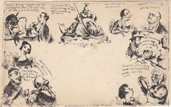 143769 1840 ORIGINAL SPOON CARICATURE No.5 'POSTAL' ENVELOPE, GOOD UNUSED.