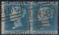 143774 1854 2d BLUE PL.4 S.C.16 (SG19) PAIR AA AB, AA STATE 1 (SG19) AB STATE 2 (SG19)(SPEC F1h).