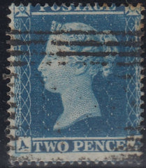 143777 1854 2d BLUE PL.4 S.C.16 (SG19) (AA), GOOD TO FINE UED.