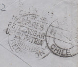 143796 1946 AIRMAIL FINCHLEY, LONDON TO VALPARAISO, CHILE KGVI 2/6 YELLOW-GREEN (SG476b) .