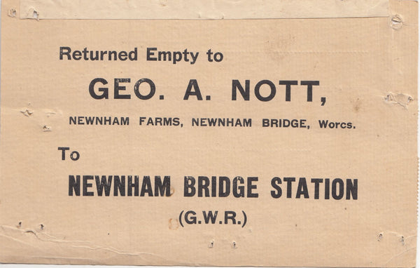 143798 CIRCA 1948-49 PARCEL TAG CONTAINING 'SAMPLES' AND LABELLED 'GLASS'  FROM TENBURY, WORCS TO U.S.A.KGVI STAMPS INCL 2/6 YELLOW-GREEN (SG476b) AND 5s RED (SG477).