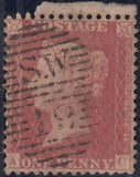 143800 1857 DIE 2 1d PL.66 (SG40) GROUP OF FOUR ITEMS INCL GOOD USED BLOCK OF SIX.
