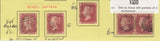 143804 1857 DIE 2 1d PL.46 (SG40) FINE GROUP TEN ITEMS INCL 'LI' RE-ENTRY.