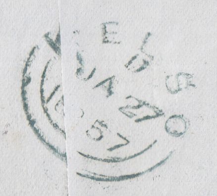 143810 1857 MAIL KELSO TO MELROSE 1d PL.32(SG29)(NL).