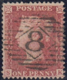 143811 1857 DIE 2 1d PL.33 (SG40)(SK) GOOD USED.