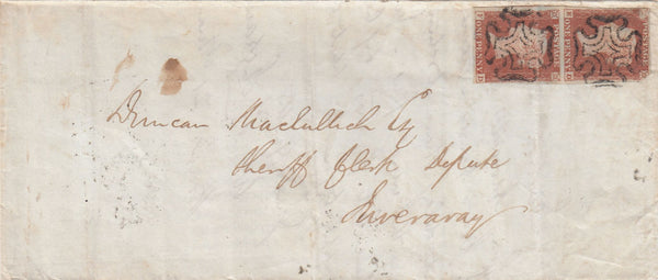 143815 1841-1844 THREE EXAMPLES STRANRAER, 'PEG-LEG' MALTESE CROSS ON COVER (SPEC B1tag)..