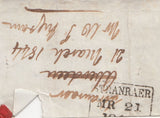 143815 1841-1844 THREE EXAMPLES STRANRAER, 'PEG-LEG' MALTESE CROSS ON COVER (SPEC B1tag)..