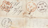 143823 1843 MAIL MONTROSE, SCOTLAND TO LONDON 1d (SG8) MONTROSE MALTESE CROSS.