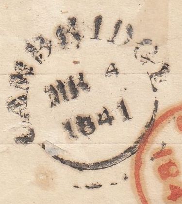 143825 1841 2d MULREADY WRAPPER CAMBRIDGE TO LONDON BLACK MALTESE CROSS, GOOD USED.
