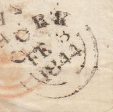 143829 1844 MAIL RATHMORE, KINSALE, IRELAND TO DEVONPORT 1d (SG8)  VERY FINE KINSALE MALTESE CROSS.