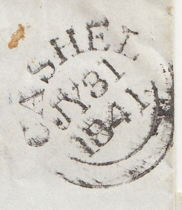 143830 1841 MAIL CLOGHEEN, CO. TIPPERARY, IRELAND TO MOUNTMELLICK 1d (SG7) SUPERB CLOGHEEN MALTESE CROSS.