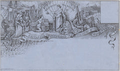 143847 CIRCA 1890 VALENTINE 'COMMERCIAL/INDUSTRIAL' ENVELOPE DERAEDEMAEKER REPRINT IN BLACK ON BLUE WOVE PAPER.