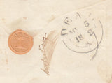 143857 1842 MAIL EDINBURGH TO DEAL, KENT POST PAID, WAFER SEAL 'MY HOPE'.
