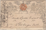143867 1840 1d MULREADY WRAPPER TONBRIDGE WELLS, KENT TO LONDON, RED MALTESE CROOS AND WAFER SEAL 'CROWN' ABOVE 'CROSS OF THE ORDER OF ST. JOHN'.