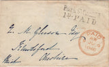 143870 1846 MAIL LONDON TO KNUTSFORD, CHESHIRE POST PAID, WAFER SEAL ON REVERSE.