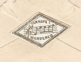 143872 1844 PENNY PINK ENVELOPE ST. LEONARD'S ON SEA, SUSSEX TO WESTON SUPER MARE, MUSICAL WAFER SEAL ON REVERSE.