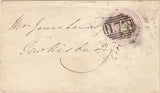 143875 1845 PENNY PINK ENVELOPE CHELTENHAM TO TEWKESBURY WAFER SEAL ON REVERSE.