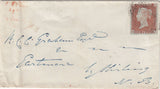 143877 1846 MAIL BRANDON, SUFFOLK TO STIRLING 1d (SG8) WAFER SEAL ON REVERSE.