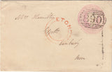 143880 1844 PENNY PINK ENVELOPE ETON, BERKS TO BANBURY 'ETON' UDC IN RED AND WAFER SEAL ON REVERSE.