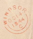143880 1844 PENNY PINK ENVELOPE ETON, BERKS TO BANBURY 'ETON' UDC IN RED AND WAFER SEAL ON REVERSE.