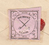 143880 1844 PENNY PINK ENVELOPE ETON, BERKS TO BANBURY 'ETON' UDC IN RED AND WAFER SEAL ON REVERSE.