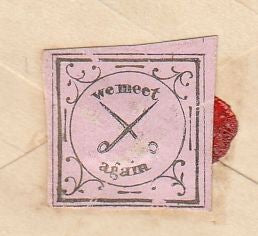 143880 1844 PENNY PINK ENVELOPE ETON, BERKS TO BANBURY 'ETON' UDC IN RED AND WAFER SEAL ON REVERSE.