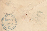 143889 1849 MAIL LAVENHAM, SUFFOLK TO NORWICH 1d (SG8) 'LAVENHAM' UDC AND 'Hevingham/Penny Post' HANDSTAMP.