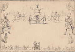 143898 1840 ORIGINAL 'FORES'S MILITARY ENVELOPE' CARICATURE No. 9' GOOD UNUSED.