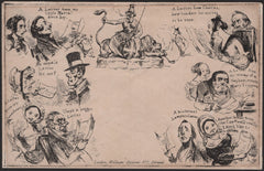 143928 1840 ORIGINAL SPOONER CARICATURE No.6  'CORRESPONDENCE ENVELOPE' VERY FINE UNUSED.