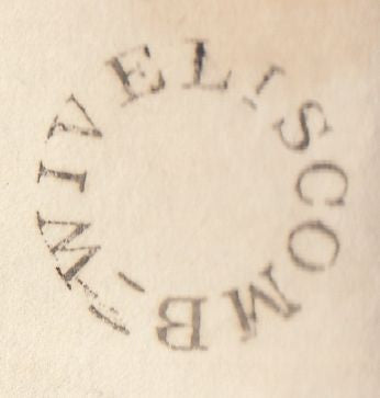 143945 1825 MAIL BULLAND LODGE TO FORD, WIVELISCOMBE, CHARGED '1', 'WIVELISCOMB' UDC (SO1022).