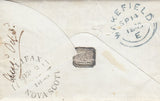 143946  1845 MAIL HALIFAX, NOVA SCOTIA TO WAKEFIELD, YORKSHIRE, ON REVERSE WAFER SEAL.