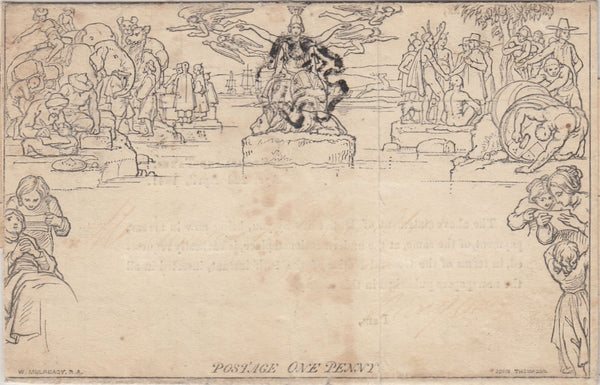 143950 1841 1d MULREADY WRAPPER 'AYR' TAX OFFICE (SPEC MA202a) USED.