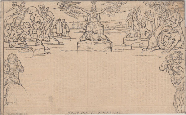 143951 1840 1d MULREADY WRAPPER 'HALLETT'S POSTAGE ADVERTISER No.2. - JUNE 24. 1840', (SPEC MA15b) GOOD UNUSED.