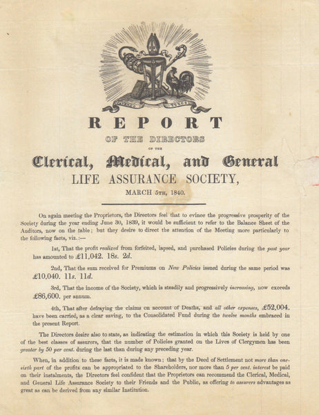 143952 1840 1d MULREADY WRAPPER 'CLERICAL, MEDICAL AND GENERAL LIFE ASSURANCE SOCIETY' (SPEC MA106a) GOOD USED.