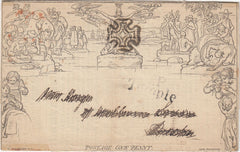 143954 1842 1d MULREADY WRAPPER 'ATLAS ASSURANCE COMPANY' ADVERT (MA 103g) USED.