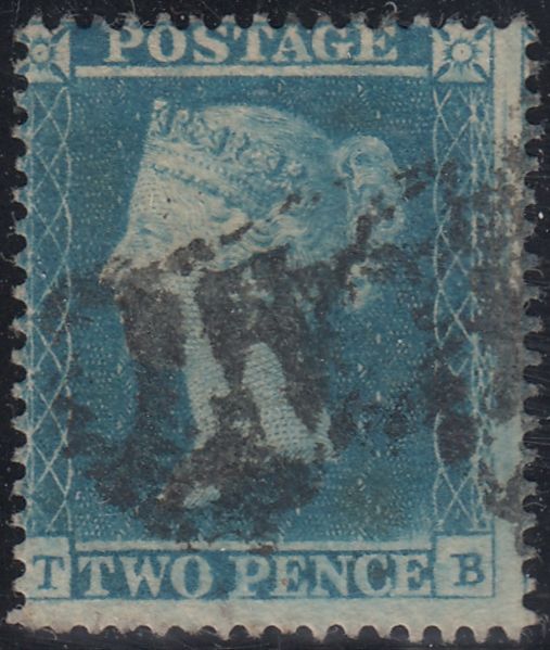 143965 1854 2d BLUE PL.4 S.C.16 (SG19)(TB) STATE 2 (SPEC F1h) GOOD USED.