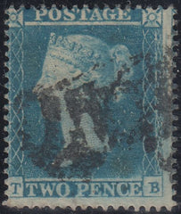 143965 1854 2d BLUE PL.4 S.C.16 (SG19)(TB) STATE 2 (SPEC F1h) GOOD USED.