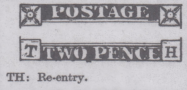 143969 1854 2d BLUE PL.4 S.C.16 (SG19) HORIZONTAL PAIR TH TI, TH MAJOR RE-ENTRY (SPEC F1g), GOOD USED.