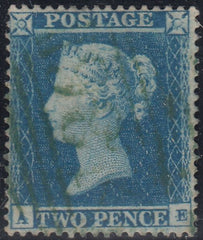 143976 1854 2d BLUE PL.4 S.C.16 (SG19)(AE)(STATE 2 SPEC F1h) FINE USED GREEN IRISH CANCELLATION.