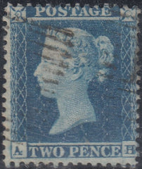 143980 1855 2d BLUE PL.4 S.C.14 (SG23)(AH) STATE 1, GOOD USED.