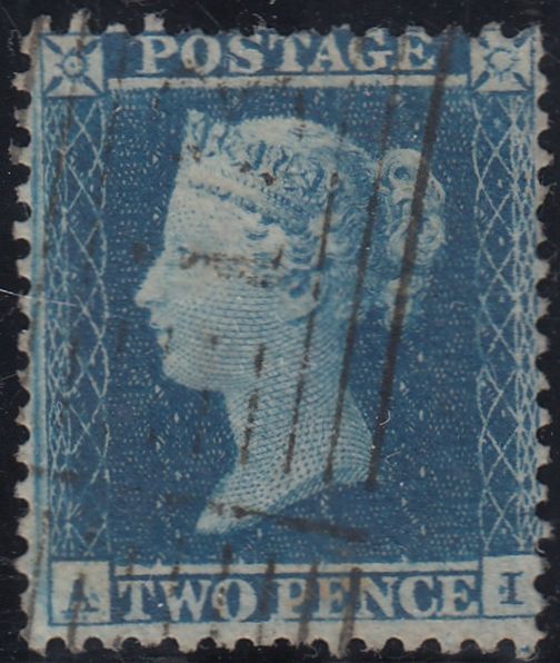 143981 1855 2d BLUE PL.4 S.C.14 (SG23)(AI) STATE 2 (SPEC F2f) GOOD USED.