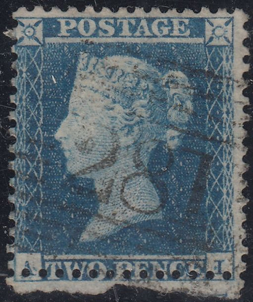 143984 1854 2d BLUE PL.4 S.C.14 (SG23)(AI STATE 2)(F2f) GOOD TO FINE USED.