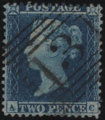 143996 1855 2d BLUE PL.4 S.C.14 (SG23)(AC STATE 3)SPEC F2i) FINE USED.