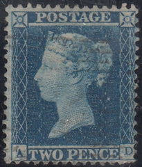 143997 1855 2d BLUE PL.4 S.C.14 (SG23)(AD STATE 3) (SPEC F2i) GOOD USED.