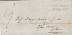 144008 1837 MAIL HORNDEAN, HANTS TO LONDON 'Horndean/Penny Post' HANDSTAMP (HA605).