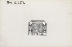 144016 1876 6d TELEGRAPH DIE PROOF (T6/L212).