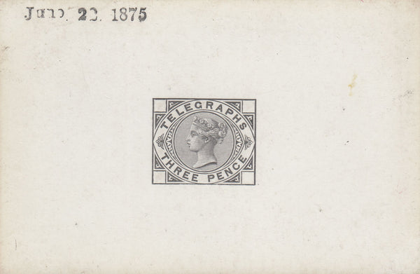 144017 1875 3d TELEGRAPH DIE PROOF (T3/L205).